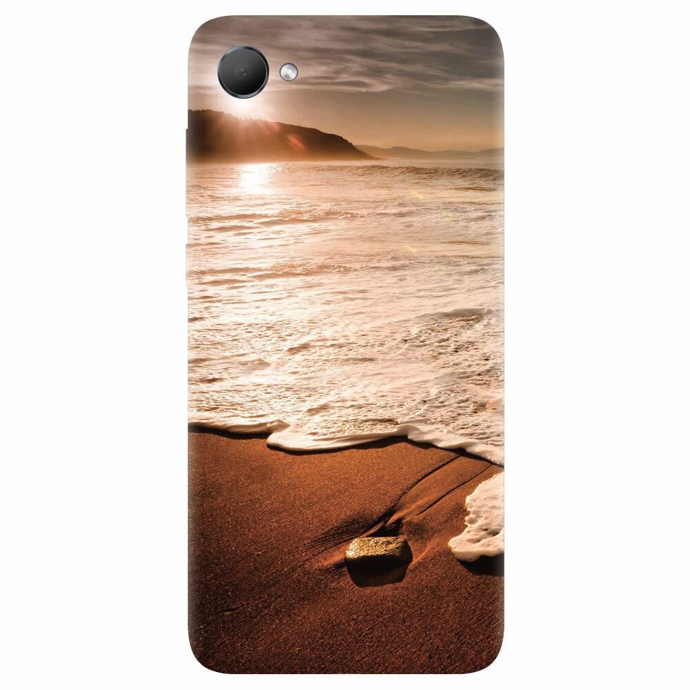 Husa silicon pentru Htc Desire 12, Sunset Foamy Beach Wave