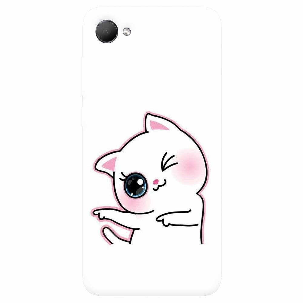 Husa silicon pentru Htc Desire 12, Cute Kitty
