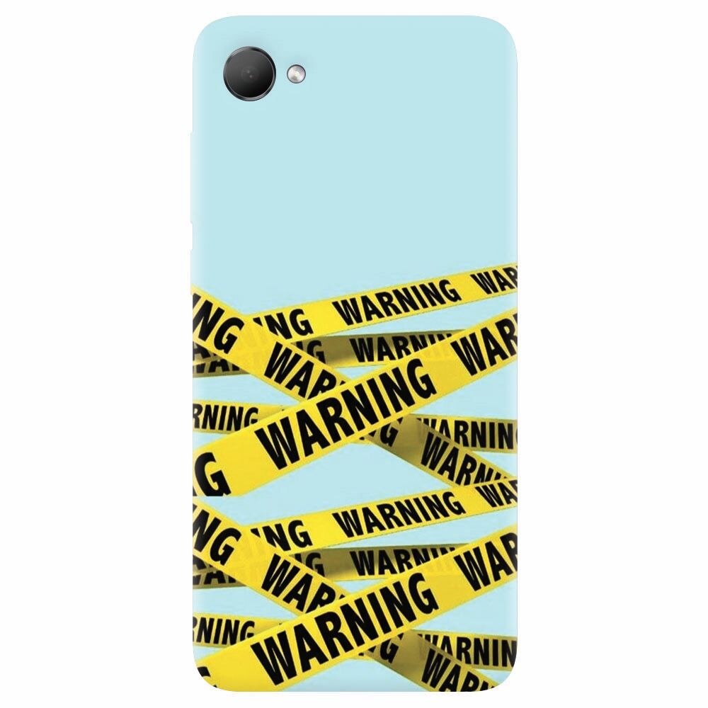 Husa silicon pentru Htc Desire 12, Warning