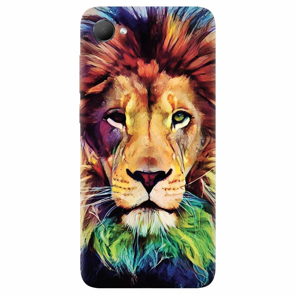Husa silicon pentru Htc Desire 12, Colorfull Lion