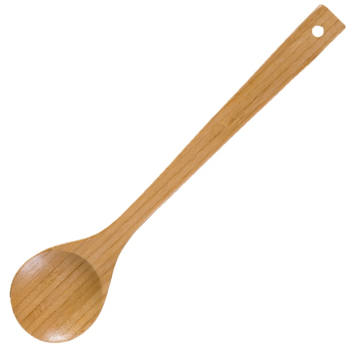 Lingura bambus Gemma pentru salata o culoare, 30.5x6 cm