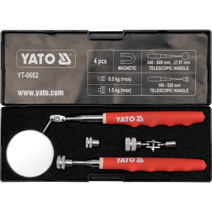 Yato YT-0662 teleszkópos ellenőrző készlet, tükör és mágnespálca
