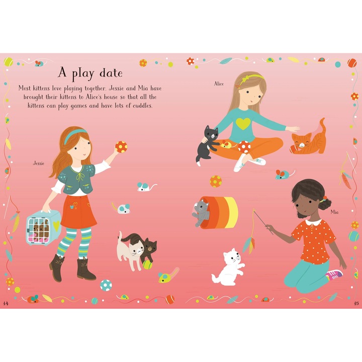 Книга със занимания "Котенца" Usborne, 4 години+
