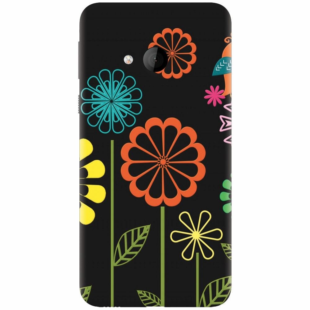Husa silicon pentru Htc U play, Colorful Spring Birds Flowers Vectors
