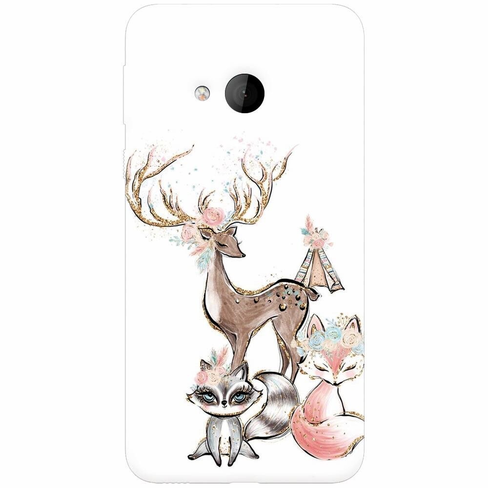 Husa silicon pentru Htc U play, Foxs And Deer