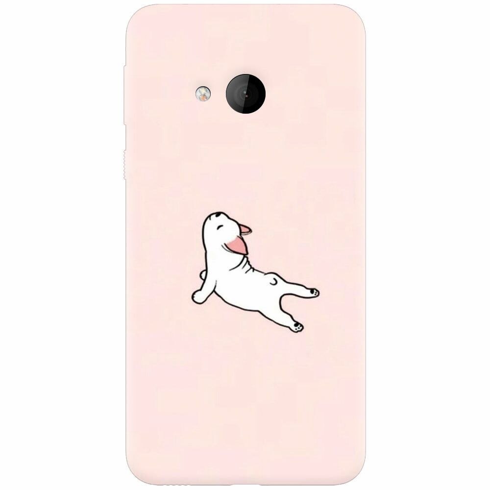 Husa silicon pentru Htc U play, Cute Dog Streching