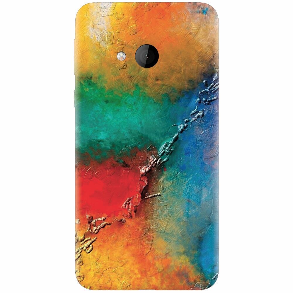 Husa silicon pentru Htc U play, Colorful Wall Paint Texture