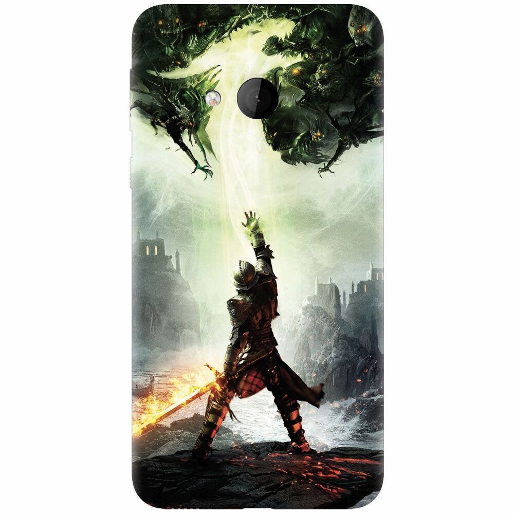 Husa silicon pentru Htc U play, Green Dragon