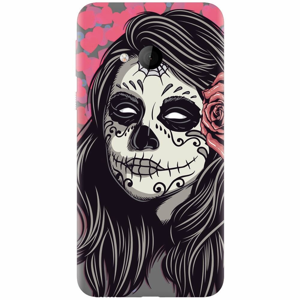 Husa silicon pentru Htc U play, Mexican Girl Skull