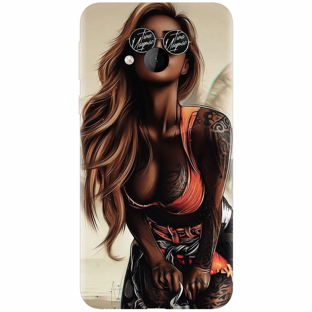 Husa silicon pentru Htc U play, Tattoed Girl