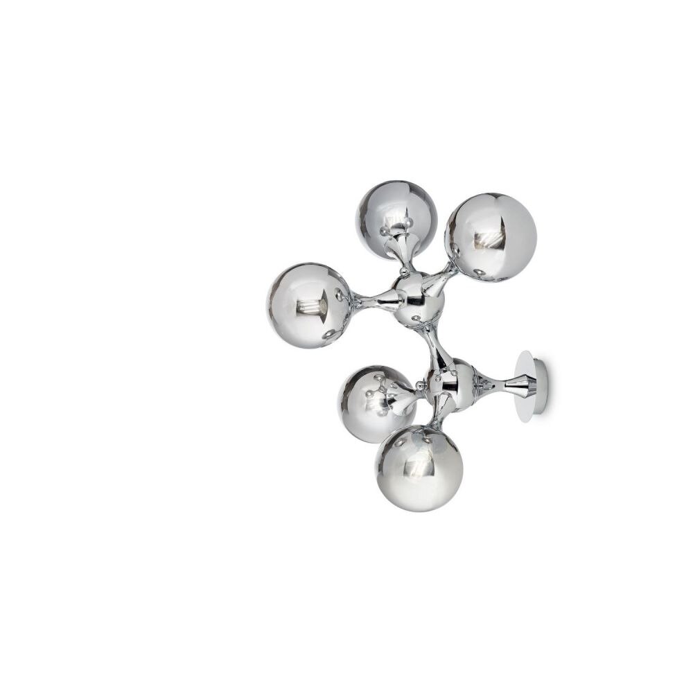 Aplica Nodi Cromo AP5,IDEAL LUX,metal,sticla fumurie