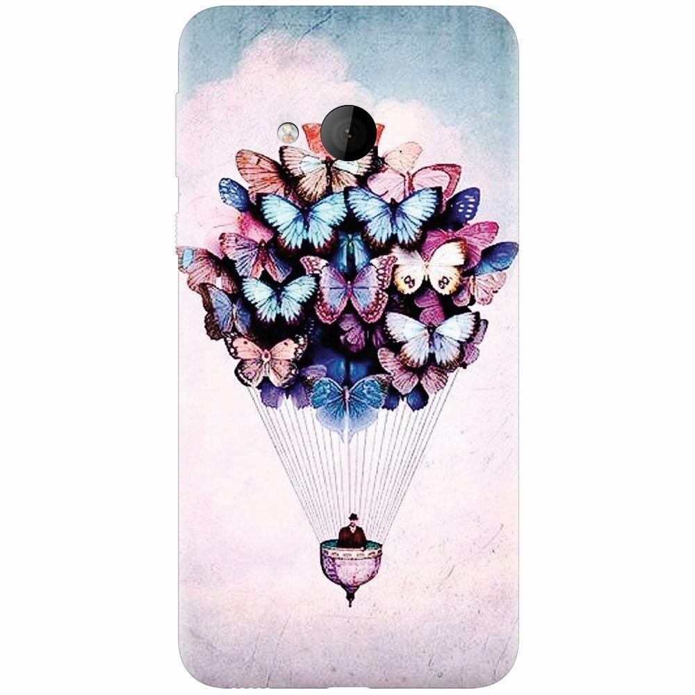 Husa silicon pentru Htc U play, Butterfly Baloon