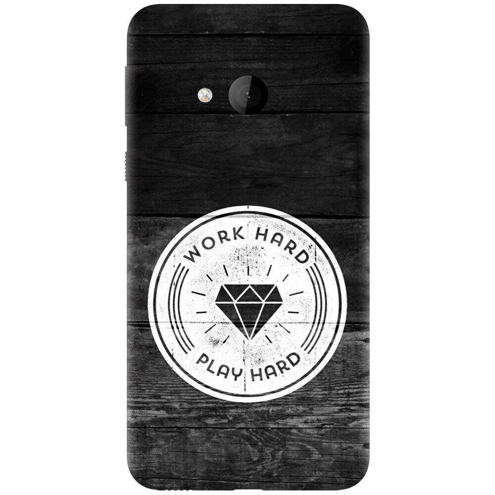 Husa silicon pentru Htc U play, Work Hard Play Hard