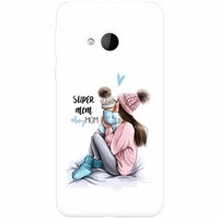Husa silicon pentru Htc U play, Super Mom With Boy
