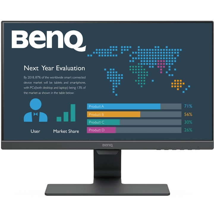 Monitor LED IPS Benq 21.5", Full HD, HDMI, Vesa, Negru, BL2283