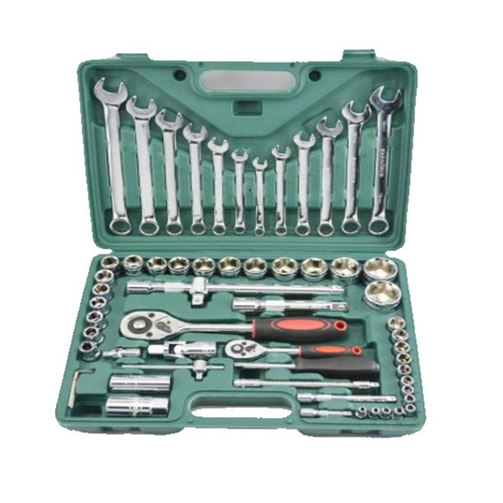 Гедоре ZHONGXIN TOOLS Комплект инструменти в куфар 1/4"&1/2 61 части 1/4"&1/2