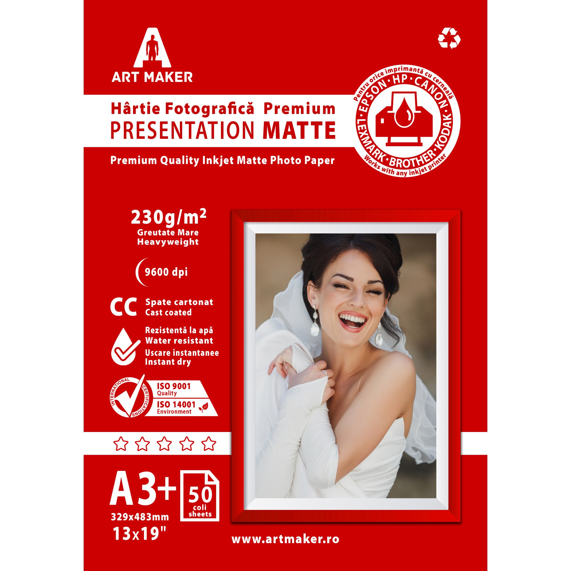 Hartie foto Art Maker, Mata, A3+, 230g/mp, 50 coli
