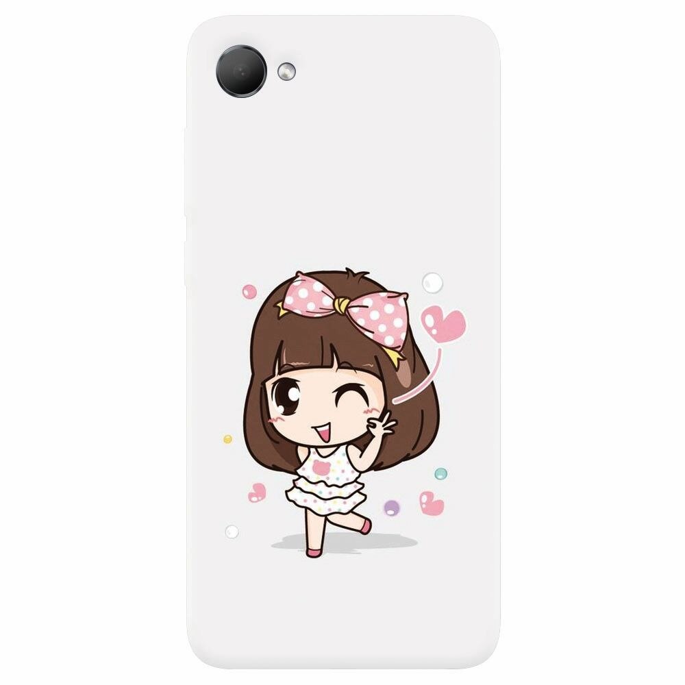 Husa silicon pentru Htc Desire 12, Happy Girl