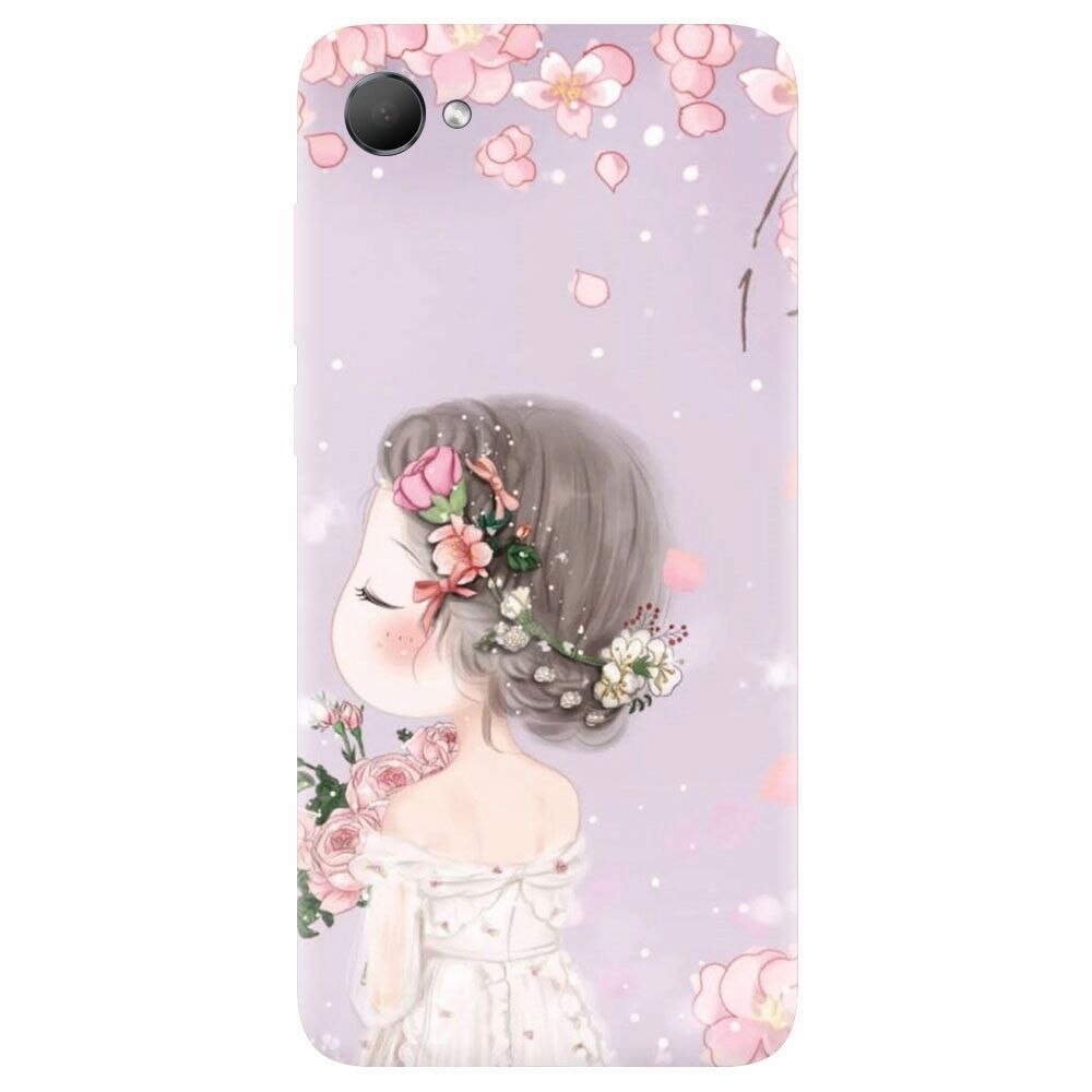 Husa silicon pentru Htc Desire 12, Girl 001