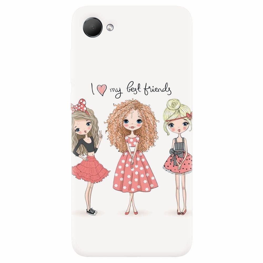 Husa silicon pentru Htc Desire 12, I Love My Best Friends
