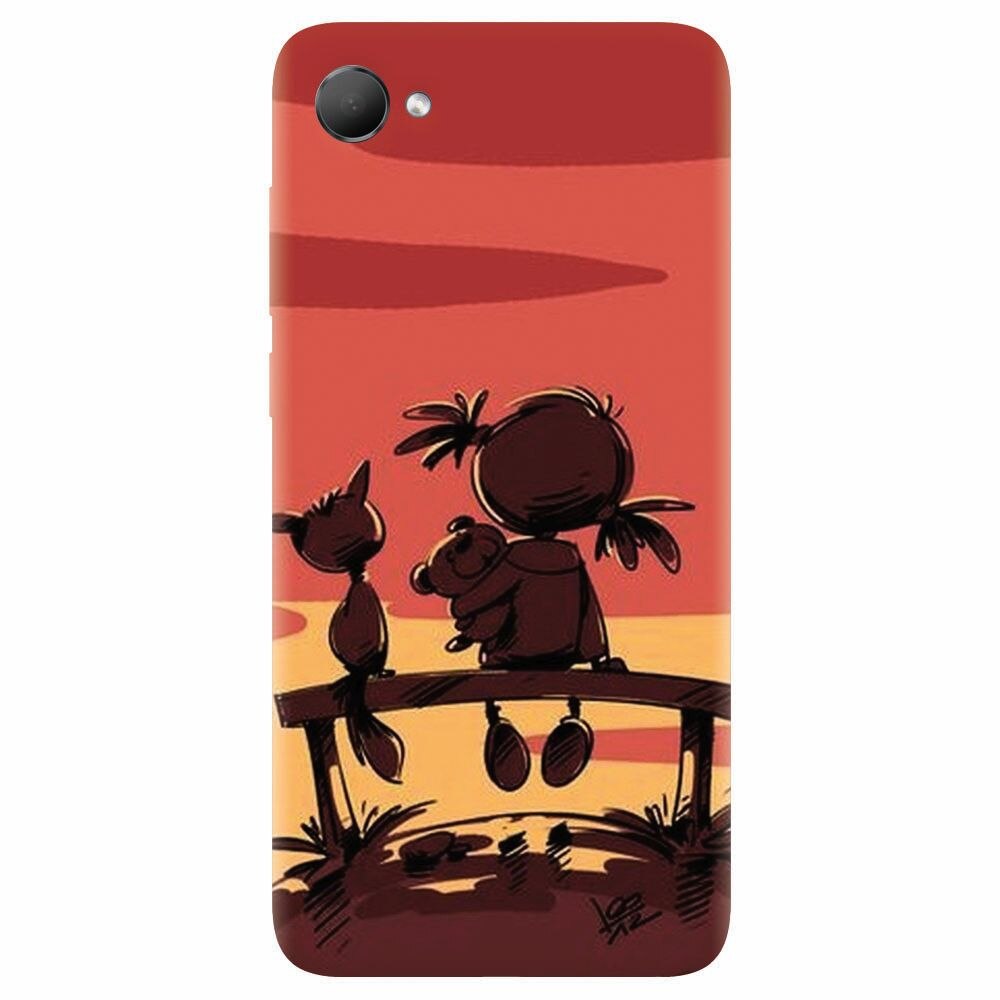 Husa silicon pentru Htc Desire 12, Lovely Sunsets