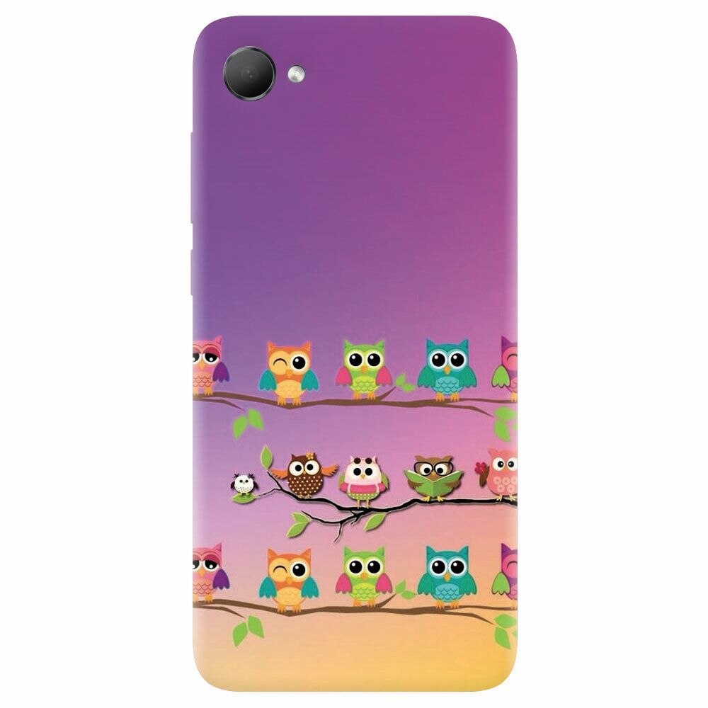 Husa silicon pentru Htc Desire 12, Owls