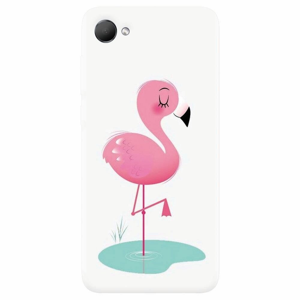 Husa silicon pentru Htc Desire 12, Flamingo Pink