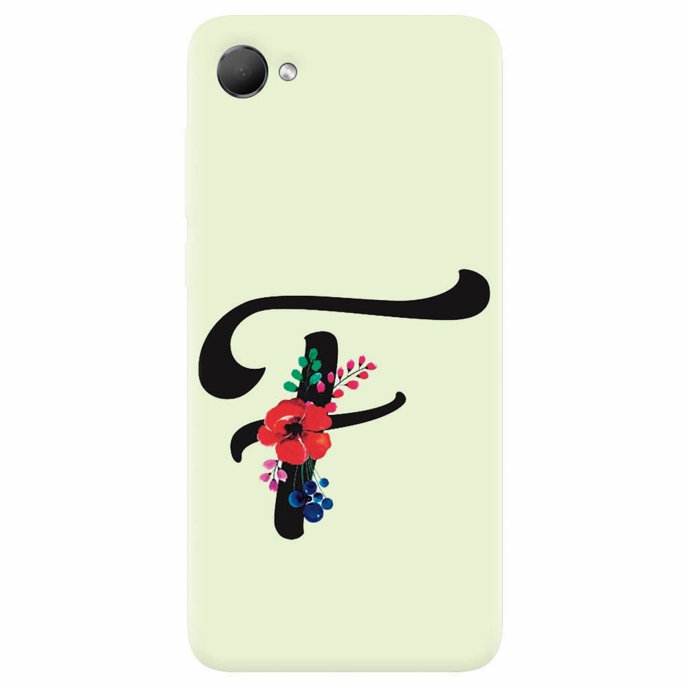 Husa silicon pentru Htc Desire 12, Litera F