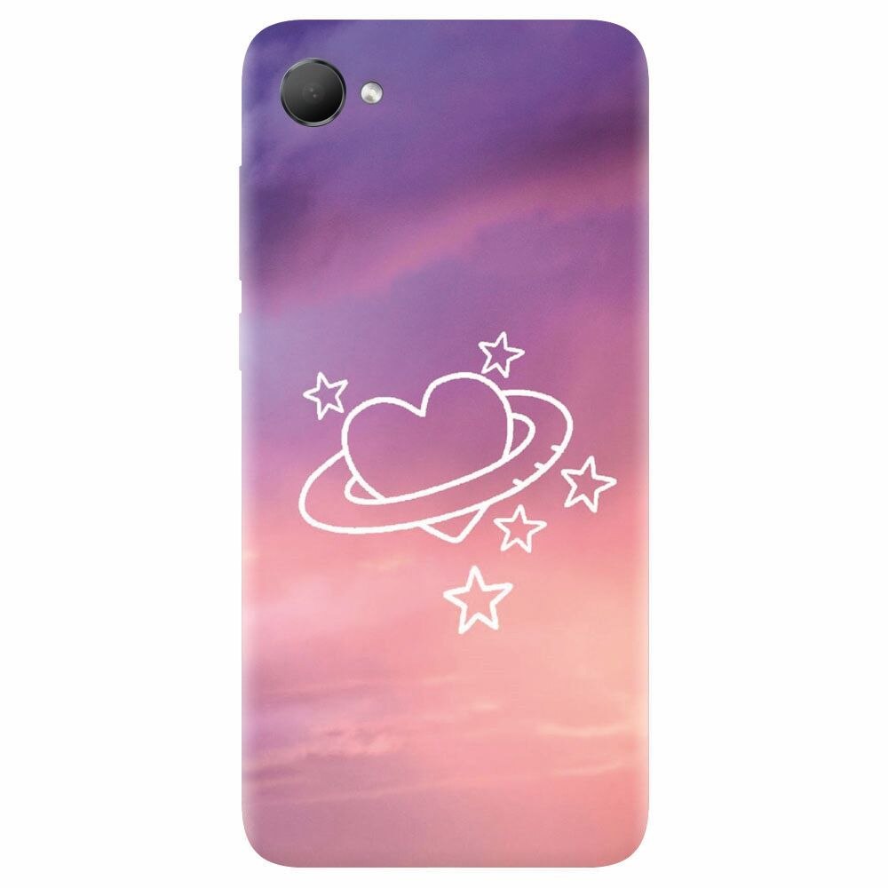 Husa silicon pentru Htc Desire 12, Galaxy Heart