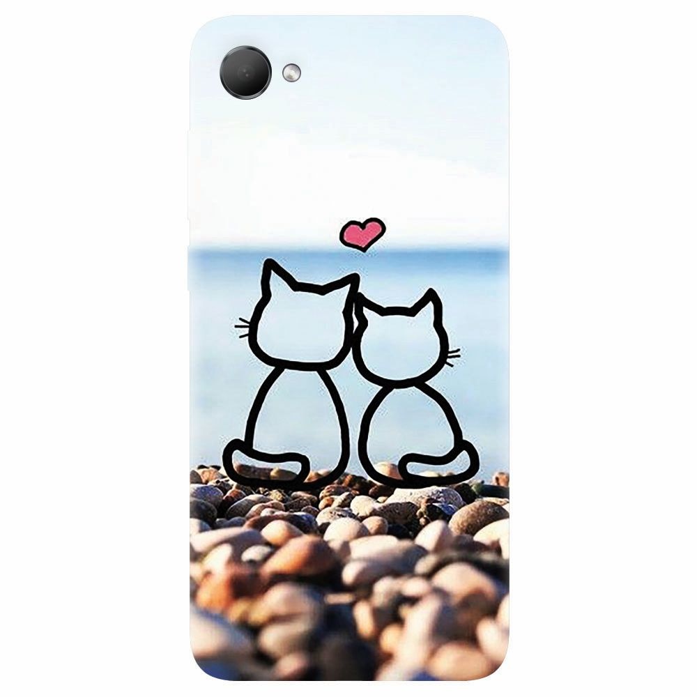 Husa silicon pentru Htc Desire 12, In Love Cats