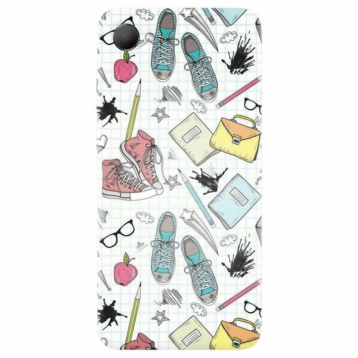 Силиконов кейс за Htc Desire 12, School