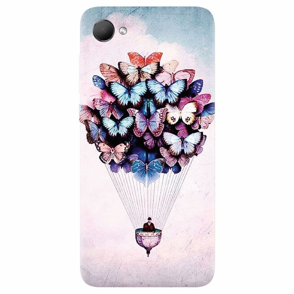 Husa silicon pentru Htc Desire 12, Butterfly Baloon