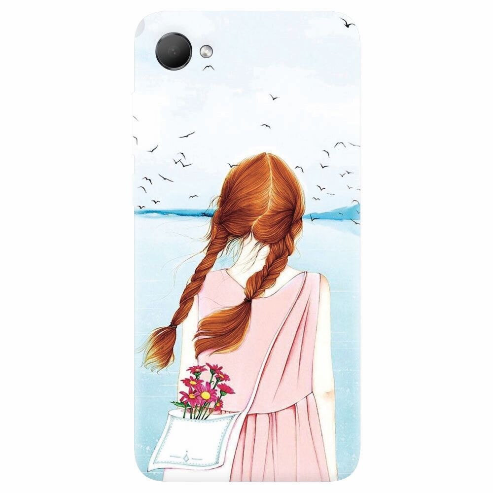 Husa silicon pentru Htc Desire 12, Girl And Birds