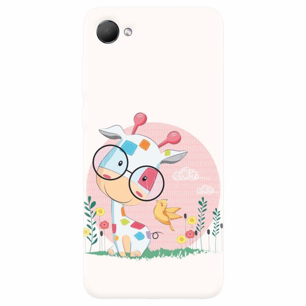 Husa silicon pentru Htc Desire 12, Baby Giraffe