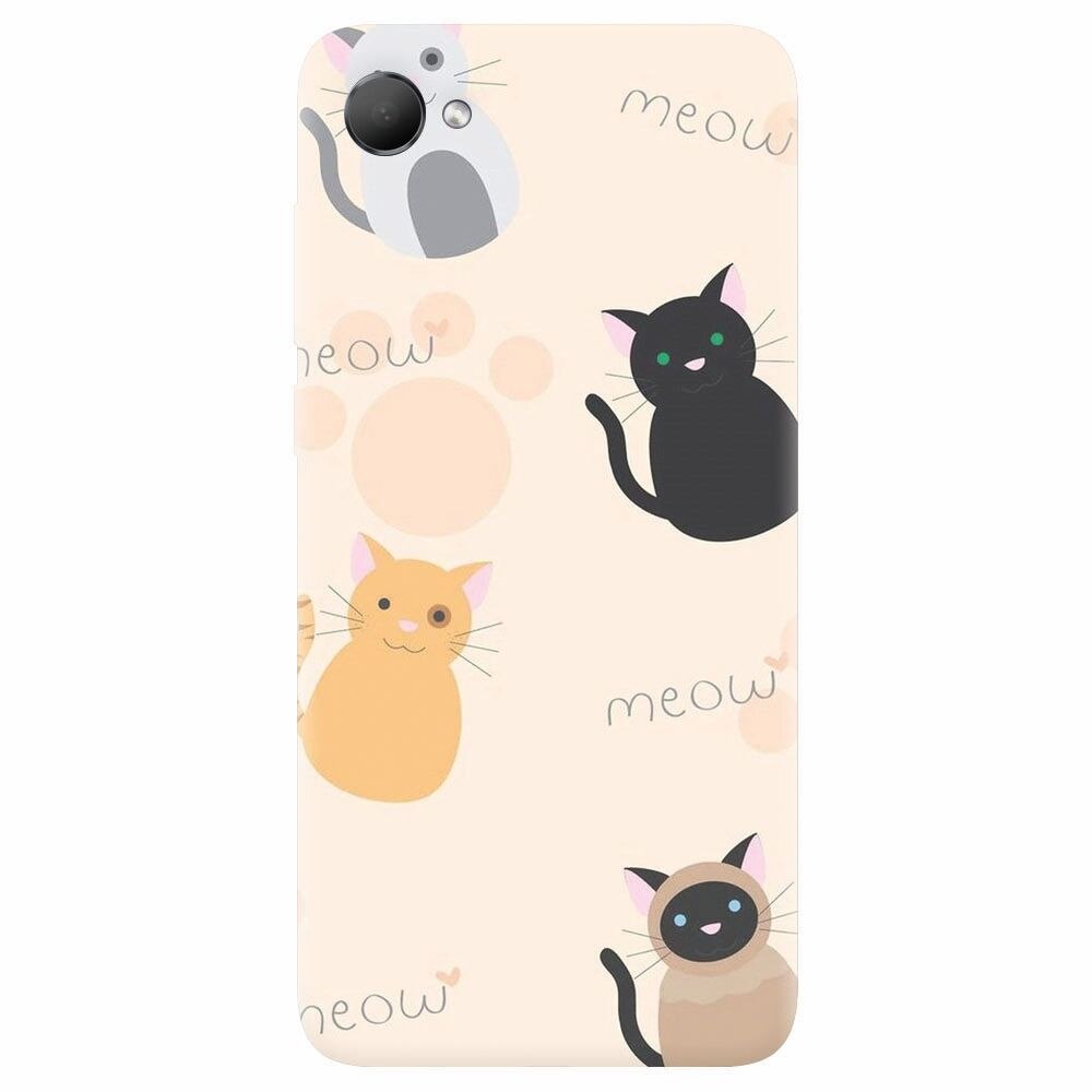Husa silicon pentru Htc Desire 12, Meow