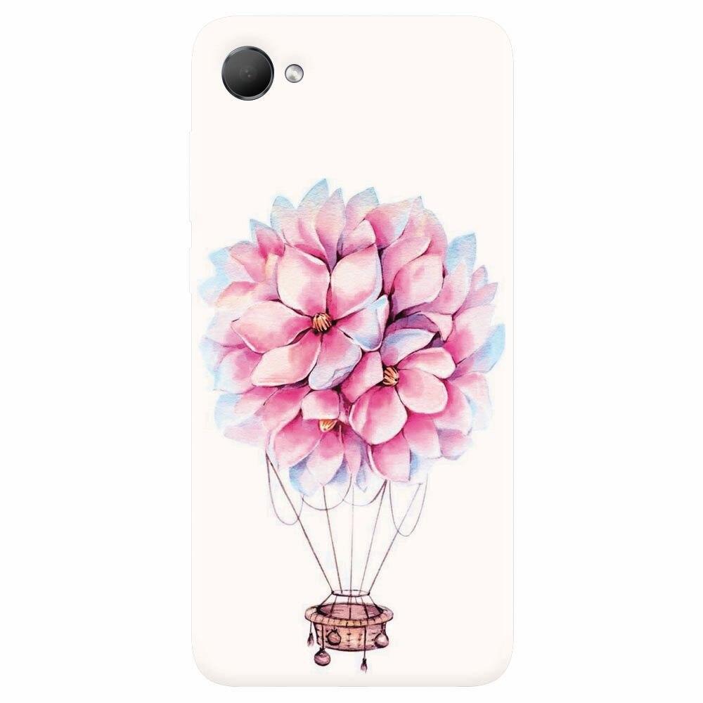 Husa silicon pentru Htc Desire 12, Flower Baloon