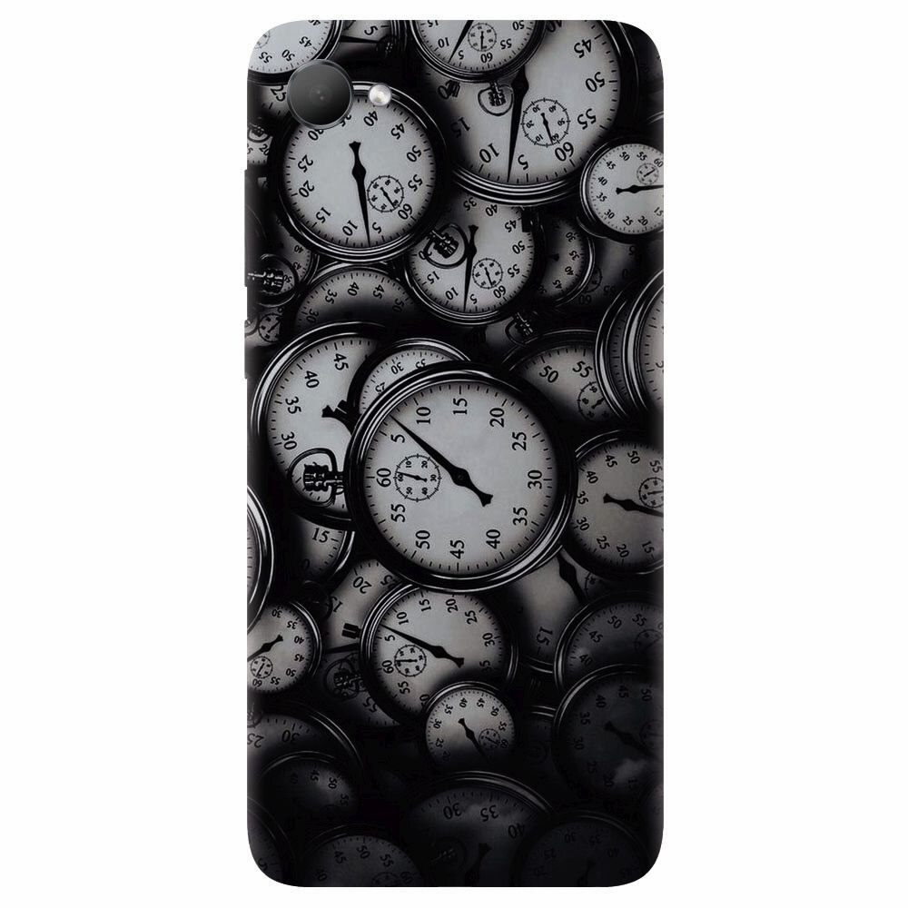 Husa silicon pentru Htc Desire 12, Clocks Bw