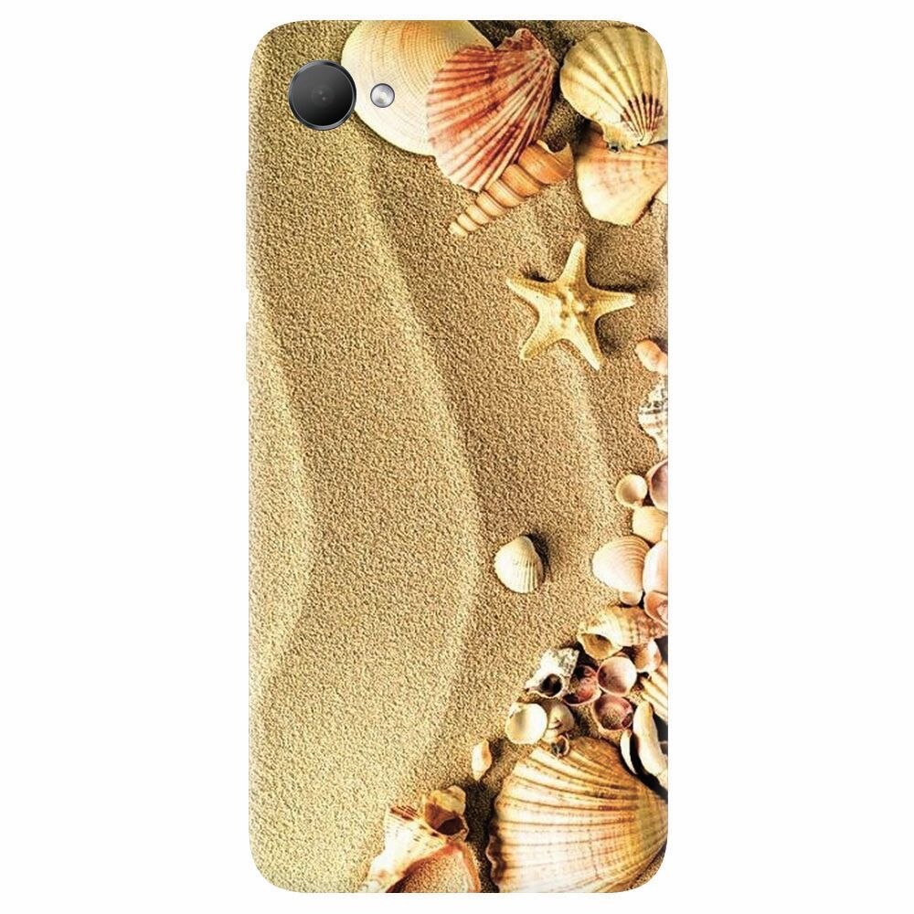 Husa silicon pentru Htc Desire 12, Beach Sand Gold