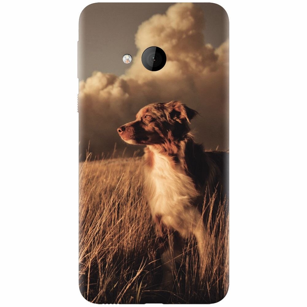 Husa silicon pentru Htc U play, Alone Dog Animal In Grass