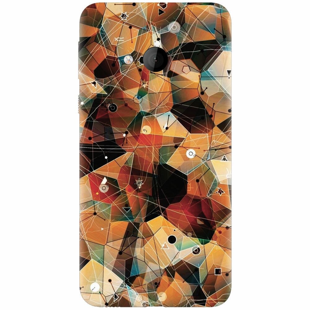 Husa silicon pentru Htc U play, Abstract Triangles Connected Lines
