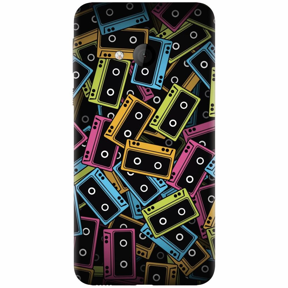Husa silicon pentru Htc U play, Audio Cassette Color Vector