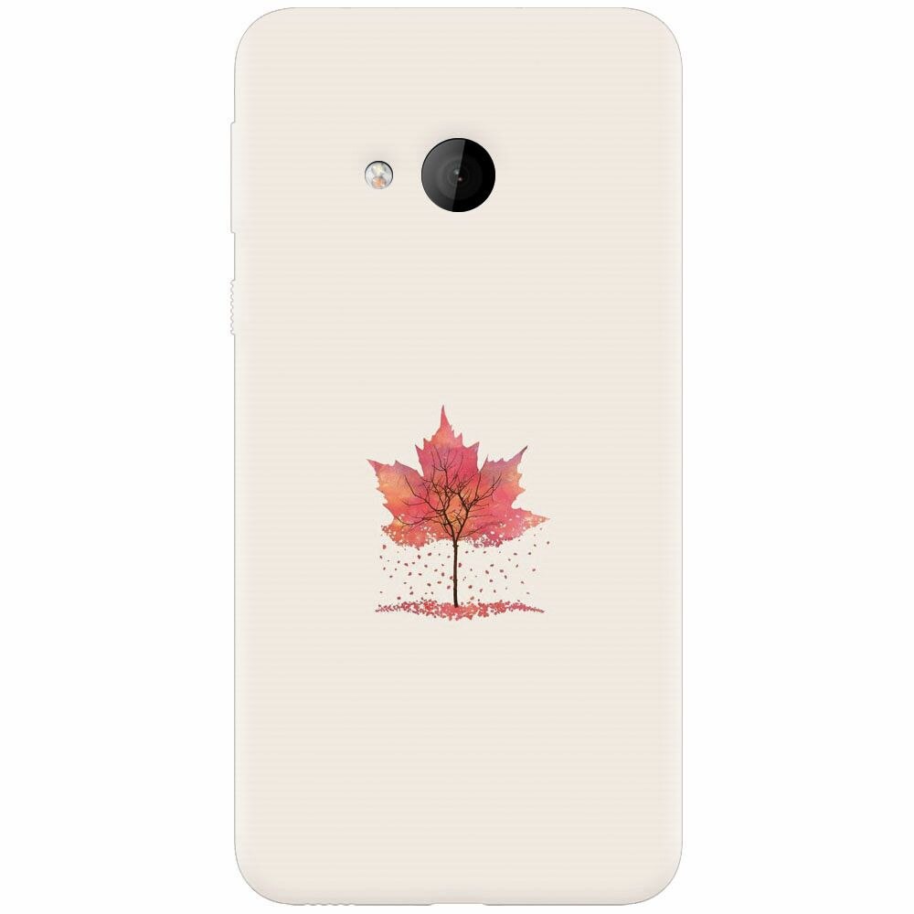Husa silicon pentru Htc U play, Autumn Tree Leaf Shape Illustration
