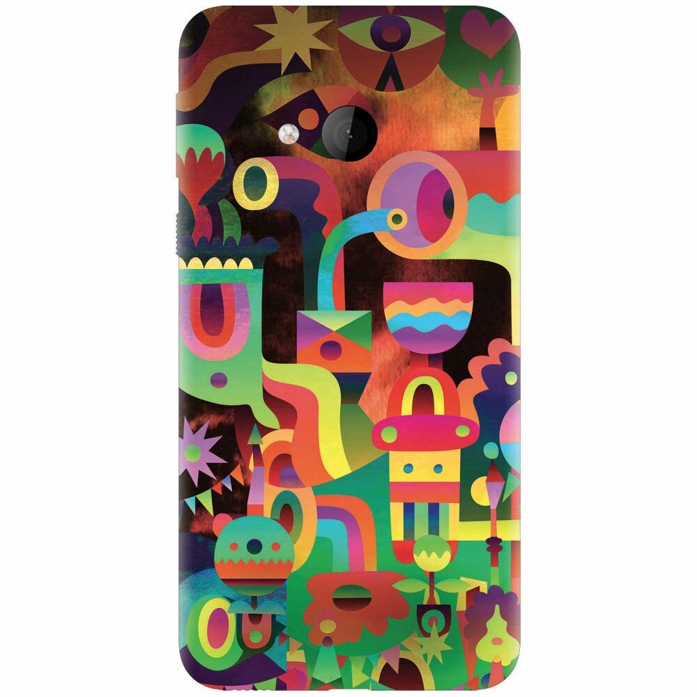Husa silicon pentru Htc U play, Abstract Colorful Shapes