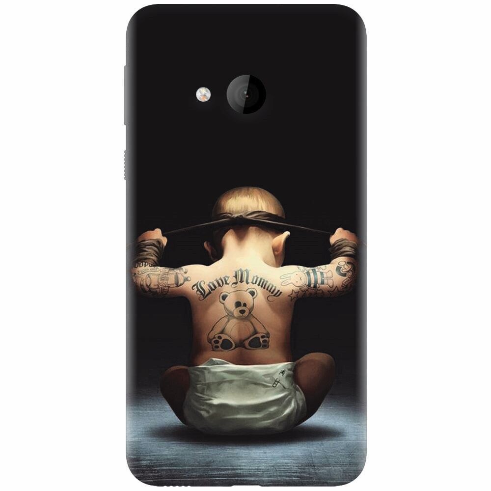 Husa silicon pentru Htc U play, Body Builder Cute Baby Tattoo