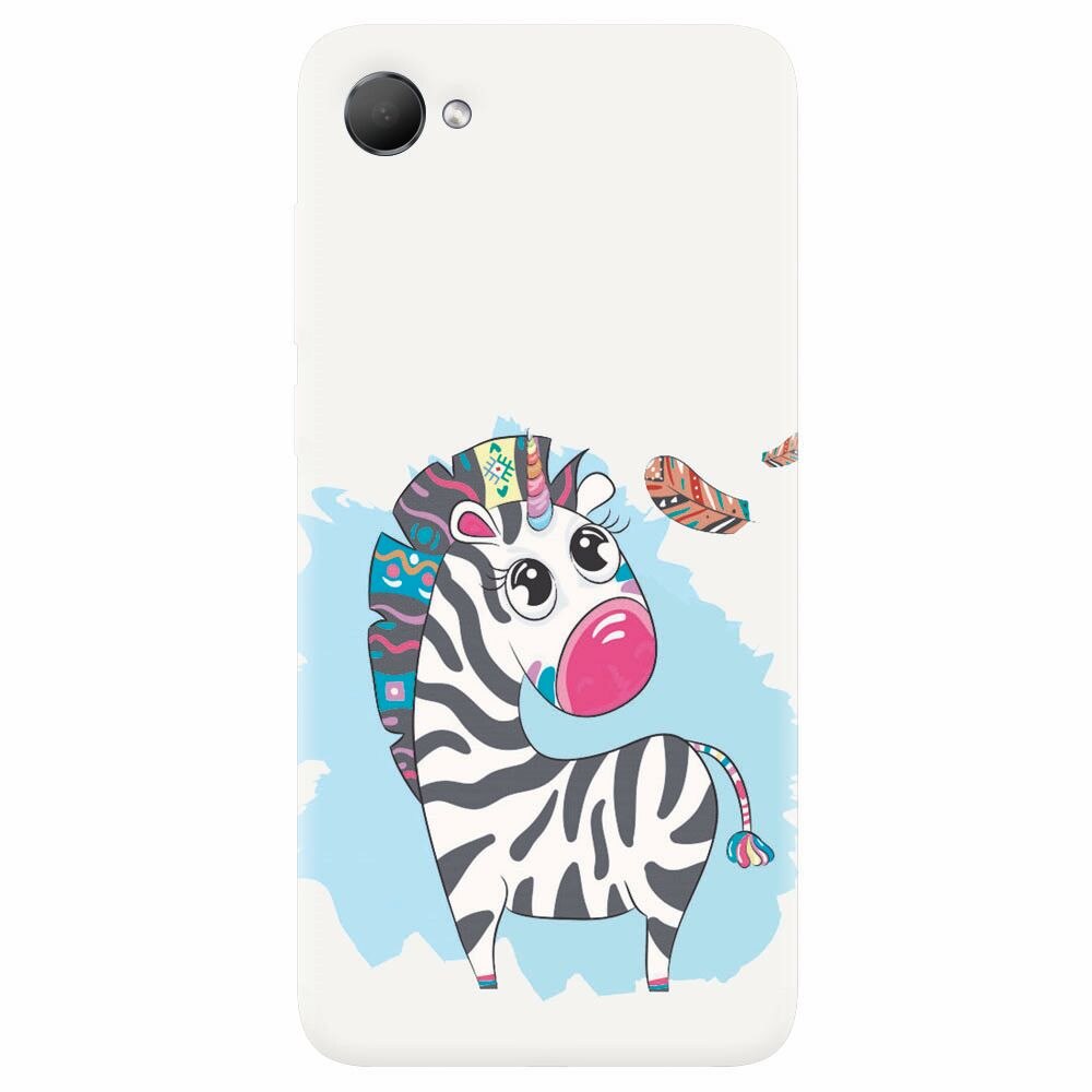 Husa silicon pentru Htc Desire 12, Zebra