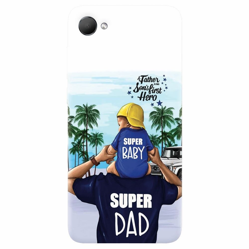 Husa silicon pentru Htc Desire 12, Super Dad