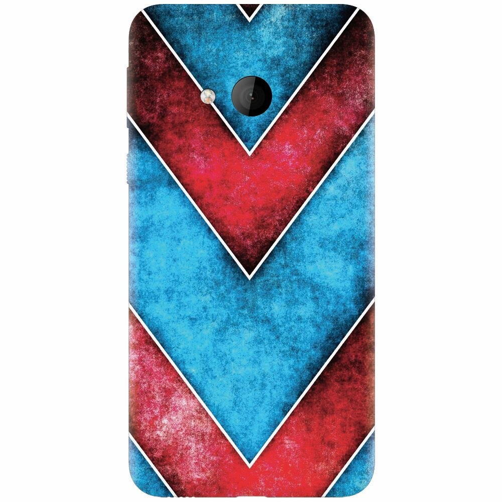 Husa silicon pentru Htc U play, Blue And Red Abstract