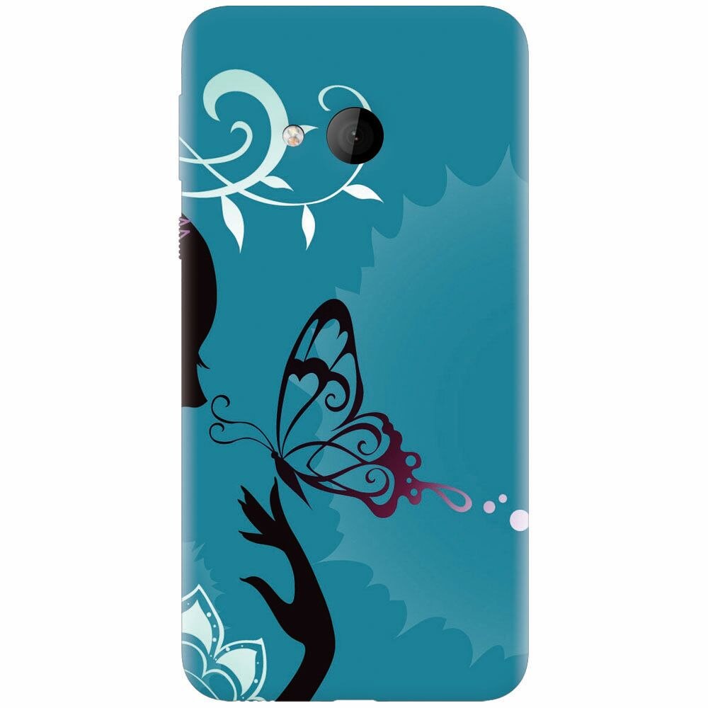 Husa silicon pentru Htc U play, Blue Butterfly
