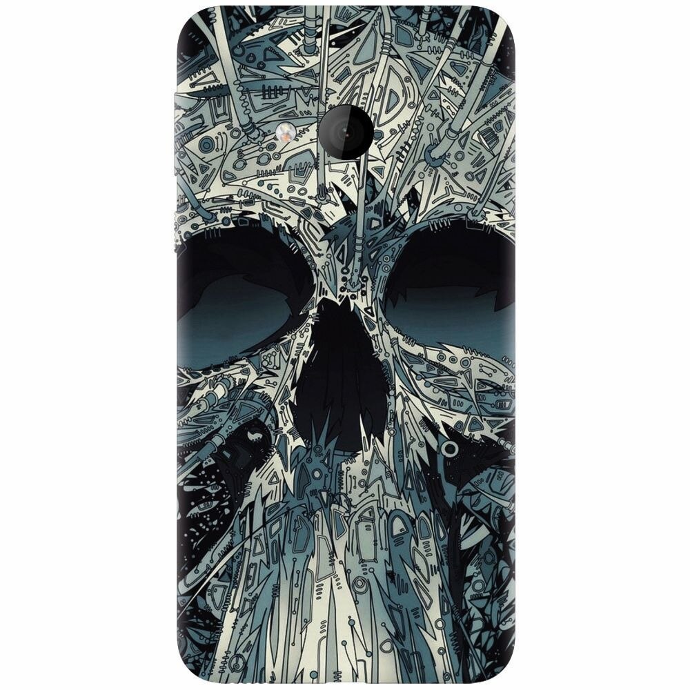 Husa silicon pentru Htc U play, Abstract Skull Artwork Illustration