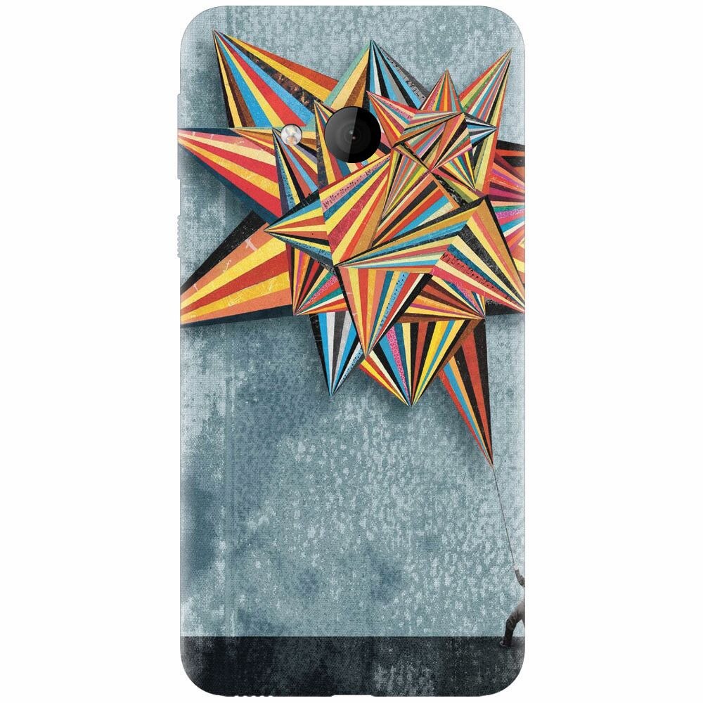 Husa silicon pentru Htc U play, Abstract Colorful Balloon Triangles